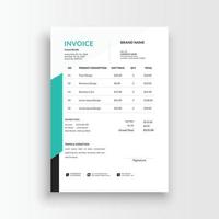 minimalist receipt voucher template vector, sales invoice template vector format a4 paper