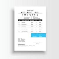 minimalist receipt voucher template vector, sales invoice template vector format a4 paper