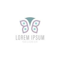 Abstract butterfly logo template. vector