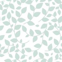 Seamless pattern with plant elements. Spring  summer pattern with branches and leaves. vector