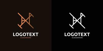 diseño abstracto del logotipo dorado de la letra x sobre fondo de color oscuro, logotipo del alfabeto x vector