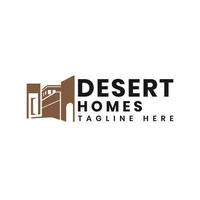 desert homes logo design template vector