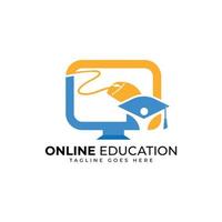 online education logo design template vector