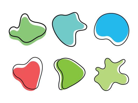 abstract modern liquid shapes design set