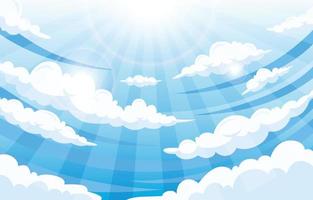 Blue Sky With Cloud And Light Background vector