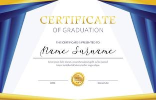 Certificate of Graduation Template vector