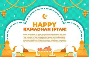 Colorful Ramadan Iftar Background vector