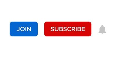 Join and Subscribe Button Icon Vector Isolated on White Background