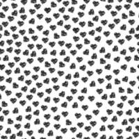 Seamless Pattern with Strokes Drawn Hearts. vector