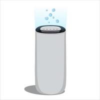 Flat vector air purifier isolated on a white background of the illustration icon. A device for cleaning and humidifying air for the home.