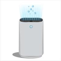 Flat vector air purifier isolated on a white background of the illustration icon. A device for cleaning and humidifying air for the home.