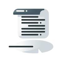 writing flat gradient style icon. vector illustration for graphic design, website, app