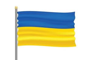 Ukraine flag, realistic vector, waving flag vector