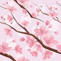 Cherry Blossom Pattern Background vector