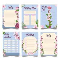 Spring Journal With Cherry Blossom Decoration vector