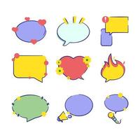 Flat Decorative Chat Bubble Concept vector