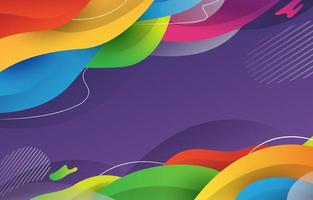 Colorful Abstract Wavy Overlaping Background vector