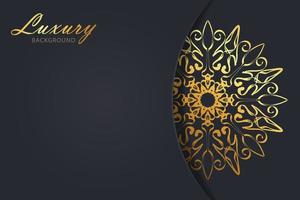 Luxurty mandala style golden pattern background. vector