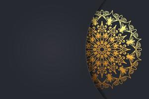 Luxurty mandala style golden pattern background. vector