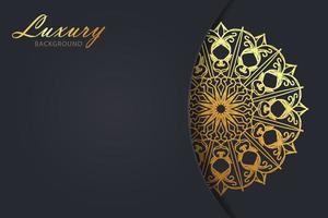 Luxurty mandala style golden pattern background. vector