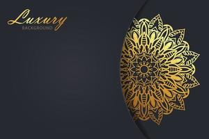 Luxurty mandala style golden pattern background. vector