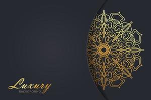 Luxurty mandala style golden pattern background. vector