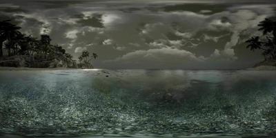 VR 360 Soft twilight of the amazing tropical marine beach video