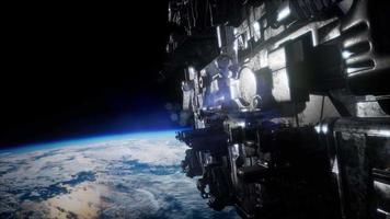 Spaceships in space 3D rendering video