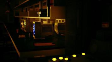 antiguo laboratorio de computación vintage oscuro