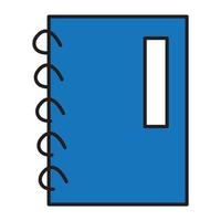 icono de cuaderno para sitio web, símbolo vector