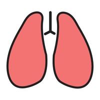 lungs icon for website, symbol , presentation editable vector