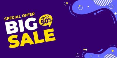 Big sale banner vector design, special offer template illustration for media promotion product and social media post