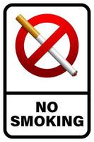 No smoking sign vector design, template warning of no smoking area sticker easy to print