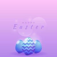Happy easter vector banner, template of easter egg illustration design for gift card or background
