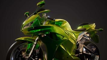 moto sport bike en estudio oscuro con luces brillantes video