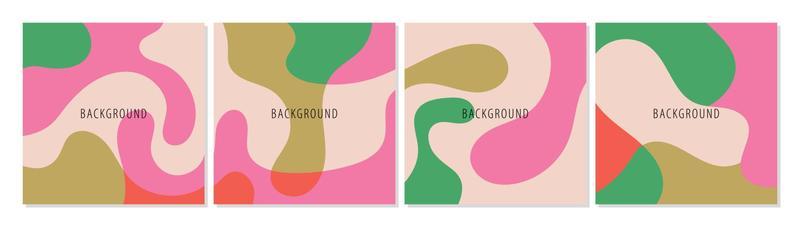 Hand Drawn Abstract Design Background. Social Media Template