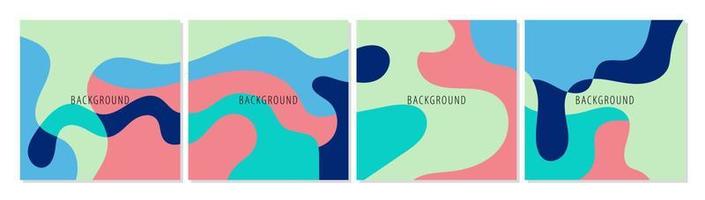 Hand Drawn Abstract Design Background. Social Media Template vector