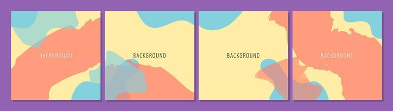 Hand Drawn Abstract Design Background. Social Media Template