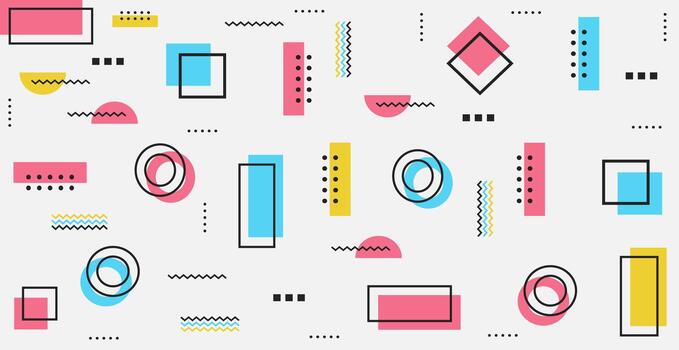 fondo abstracto con diferentes formas geométricas - ilustración vector