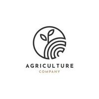 diseño de plantilla de logotipo de empresa agrícola vector