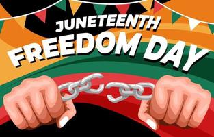 Hands Break the Chain Freedom Day vector