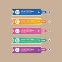 Vertical timeline infographics business template with workflow or process diagram, vector eps10 illustration