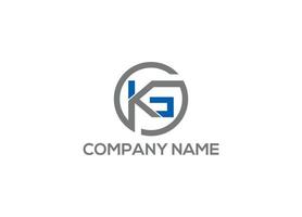 kg logo design vector icon template with white background