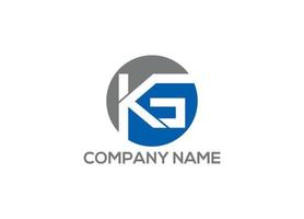 kg logo design vector icon template with white background