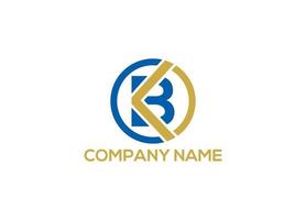 kb logo design vector icon template with white background