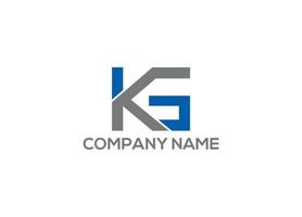 kg logo design vector icon template with white background