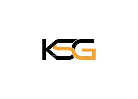 plantilla de vector de diseño de logotipo ksg con fondo blanco