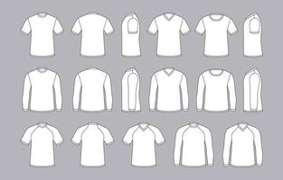 maqueta de camiseta plana vector