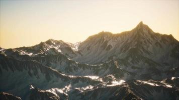 Aerial view of the Alps mountains in snow video