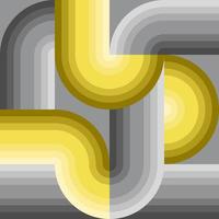 Abstract Pattern Background Gray Yellow Gradient Pipe Shape vector